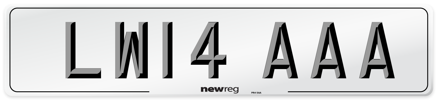 LW14 AAA Number Plate from New Reg